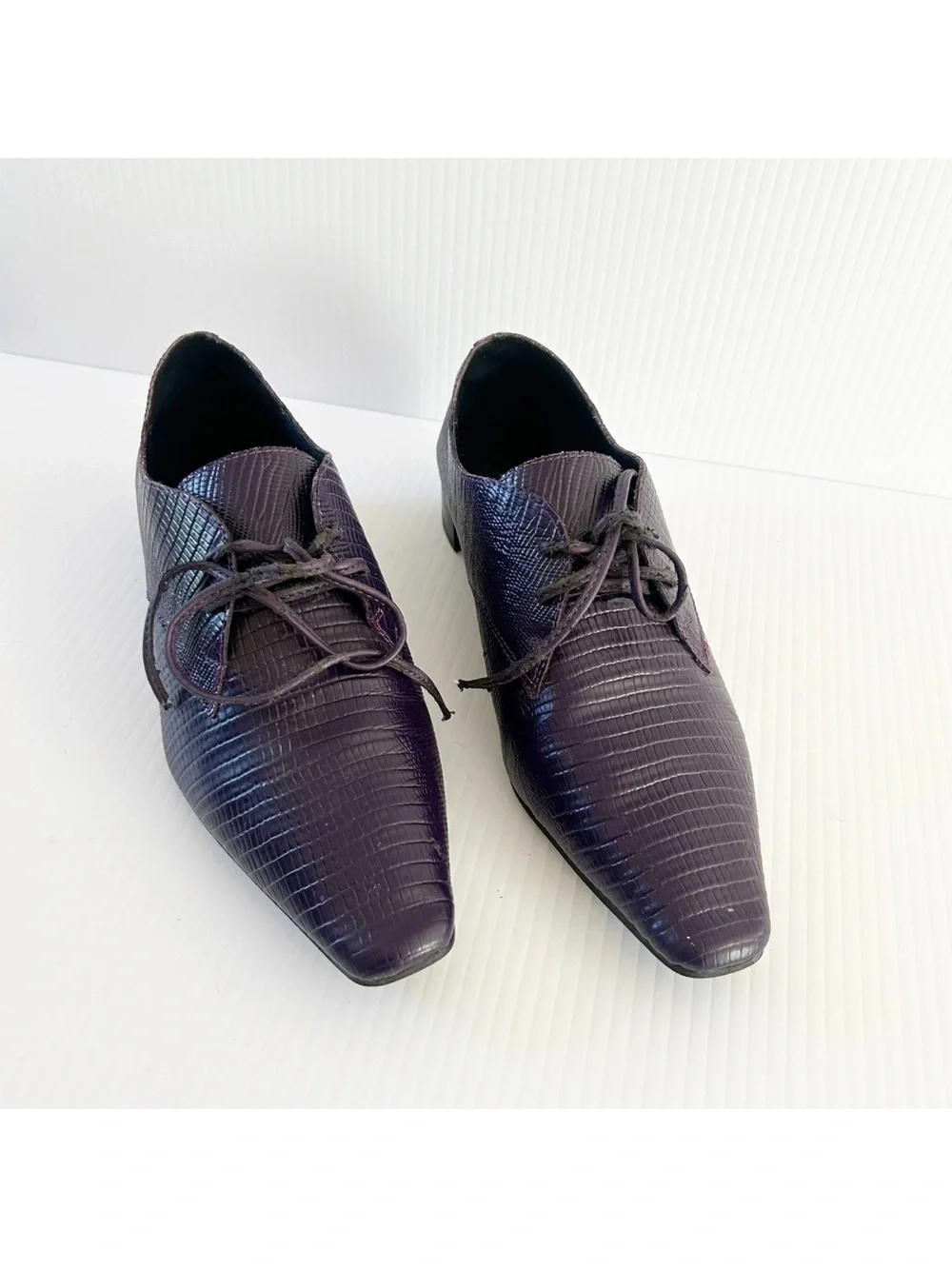 Jeffrey Campbell Platform Oxford Shoes Square Toe Women’s Purple Sz 8